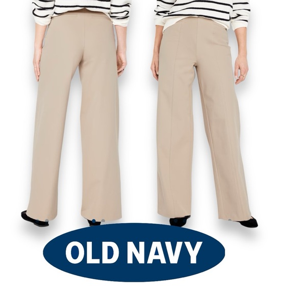Old Navy Pants - Old Navy Pixie Pant High-Waisted Pull-On Wide-Leg PETITE MEDIUM